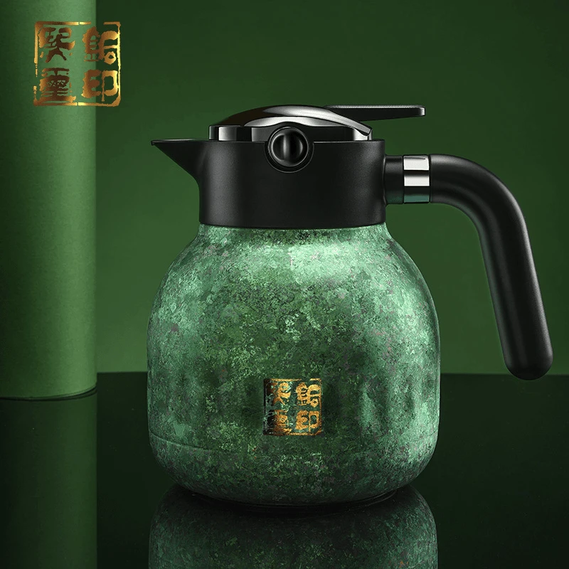 繁花焖茶壶1.5L 纯钛智能焖茶壶高颜值保温水壶高端闷泡茶壶真空