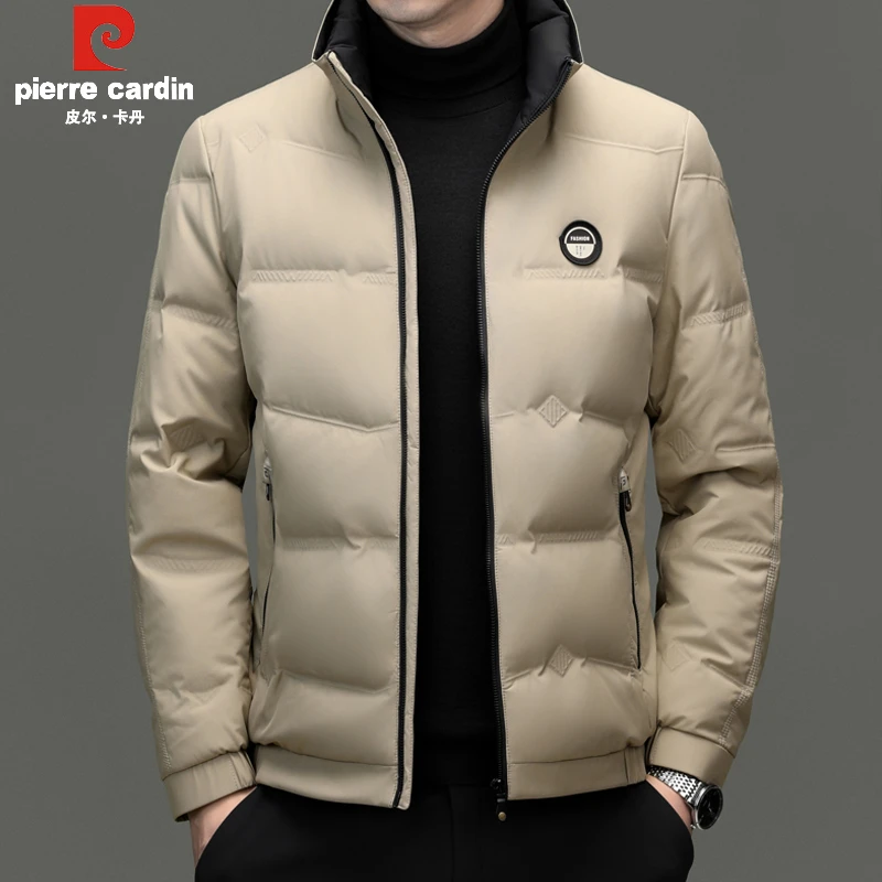 皮尔卡丹正品立领羽绒服男短款冬季防风保暖休闲运动户外男士外套