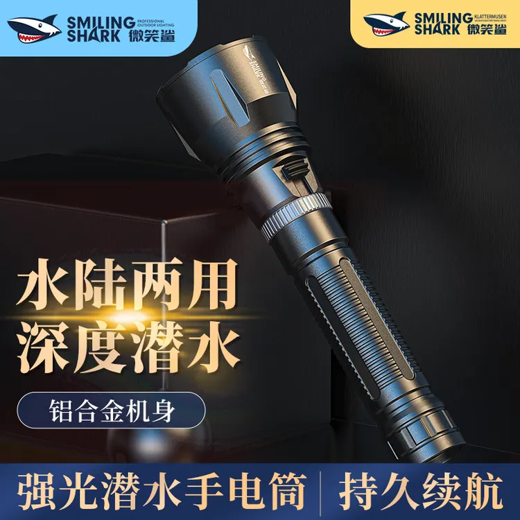 潜水极光手电筒远射强光防水户外超亮充电水下专业夜潜赶海抓鱼