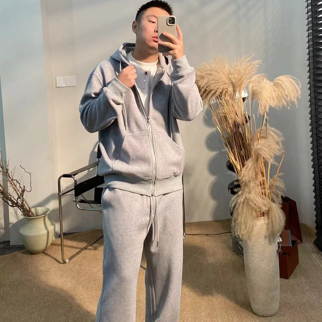 马丁叔叔 秋季新款上新绵羊毛混纺套装 高级感重磅卫衣套装