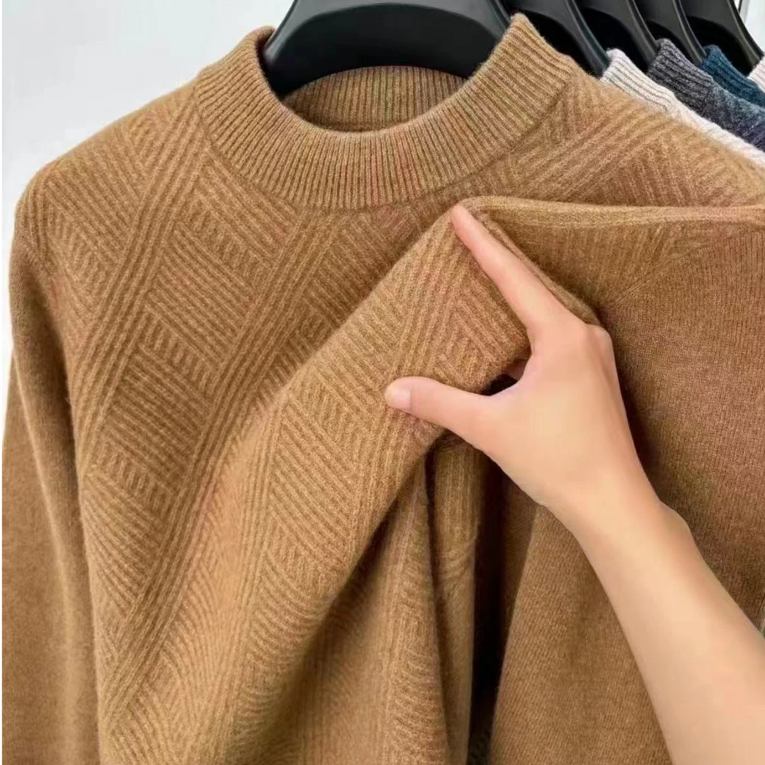 男士山羊绒大牌冬季加厚保暖针织打底衫撤柜产品