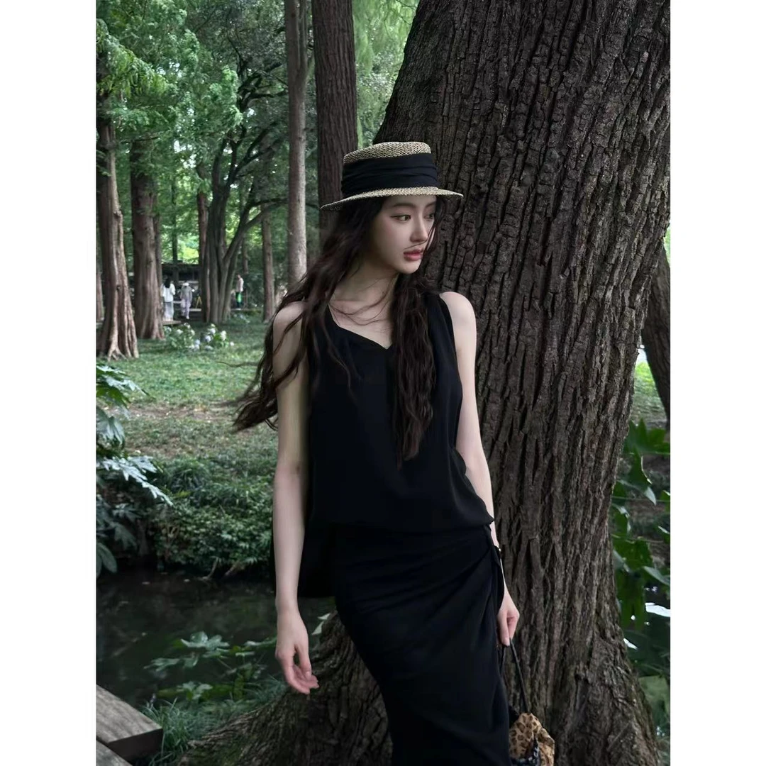 Z11《真我》新款设计感套装上衣加长半裙优雅气质灵动飘逸前后两穿