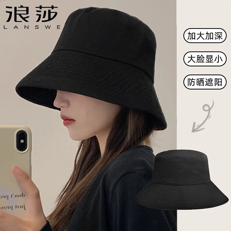 浪莎渔夫帽女夏季百搭遮阳帽子2025新款遮脸防晒帽防紫外线太阳帽