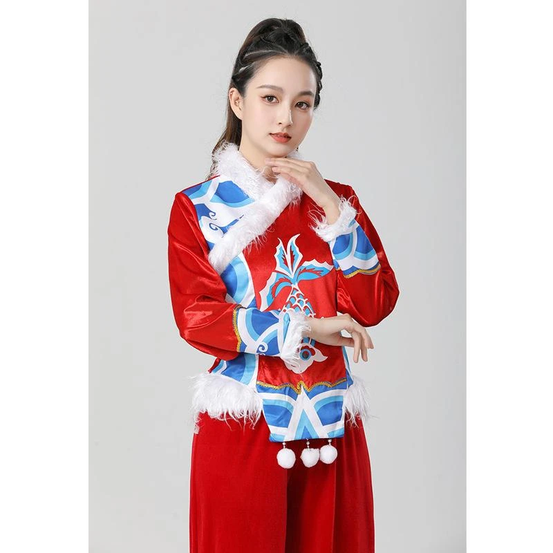 秧歌服女2024年新款东北成人喜庆演出服中老年腰鼓扇子元旦民族服