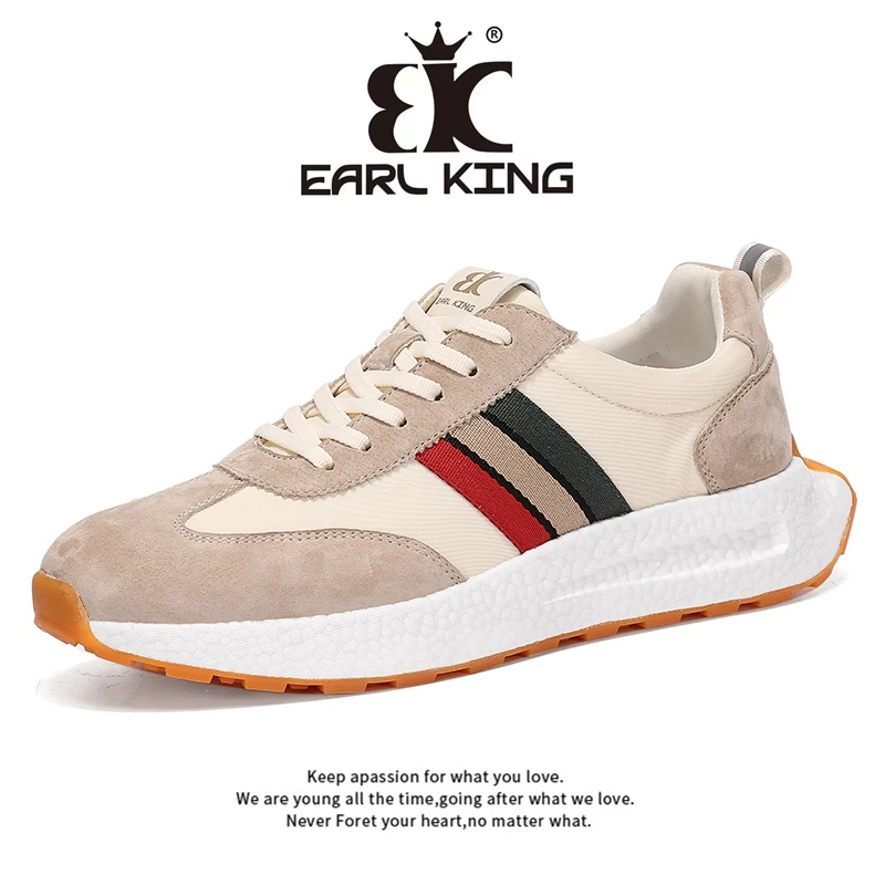 EARL KING【夏季新款】高弹减震爆米花透气增高阿甘休闲鞋EK-2319