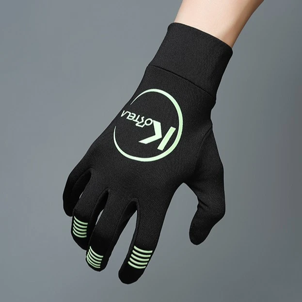 kortela跑步手套夜光户外透气露指加绒户外防滑透气加绒速干薄款