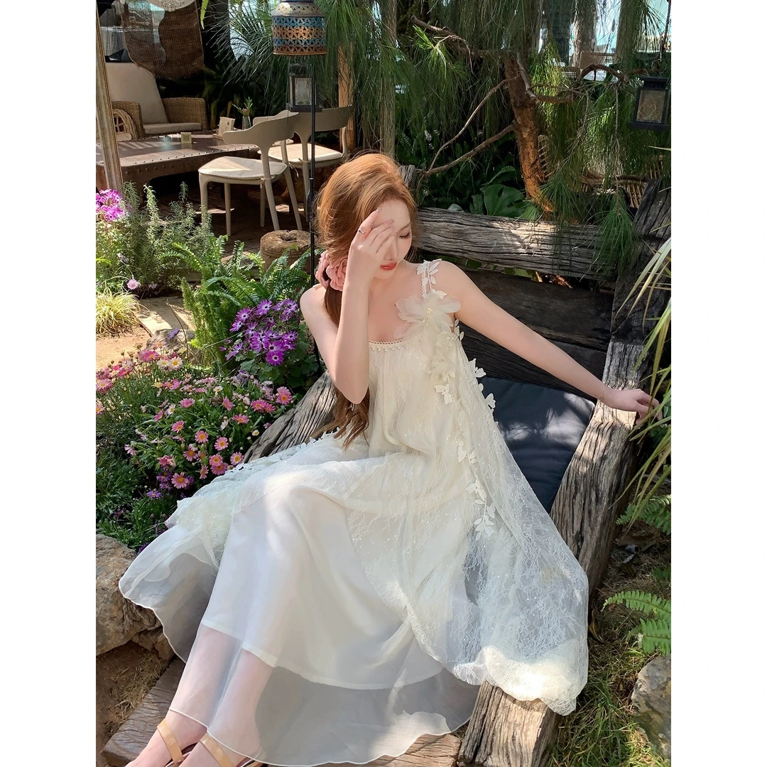 【秀宝女装】法式甜美风气质百搭流苏连衣裙XB6017