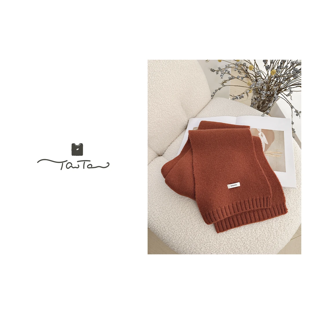 桃桃家-【温柔呵护】100%纯羊毛 保暖无敌！秋冬保暖百搭纯色围巾804