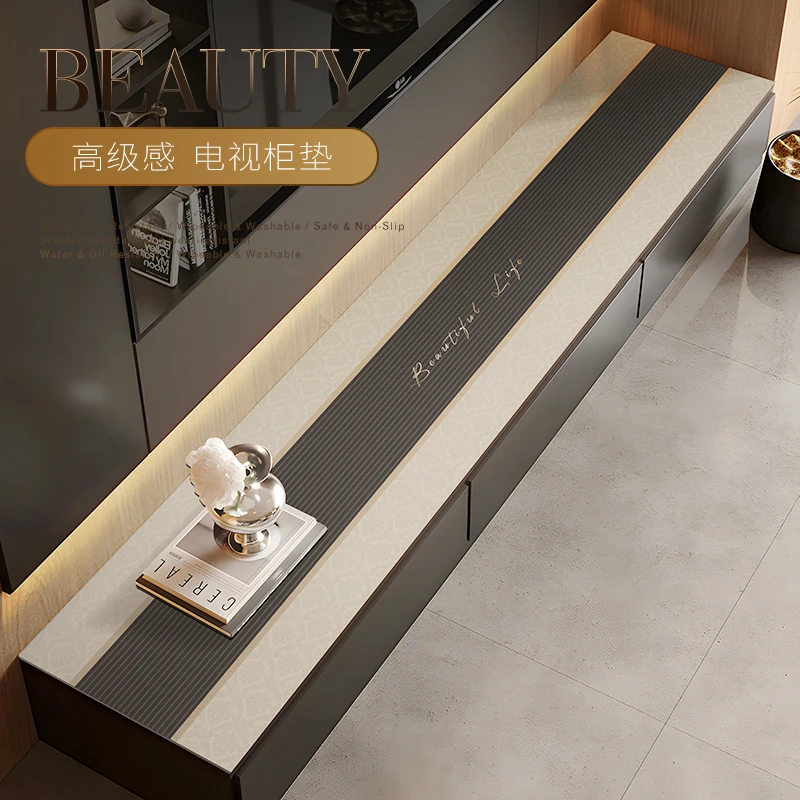 玄关柜桌垫桌布防水防油免洗餐边电视柜茶几台面电视柜台面保护垫
