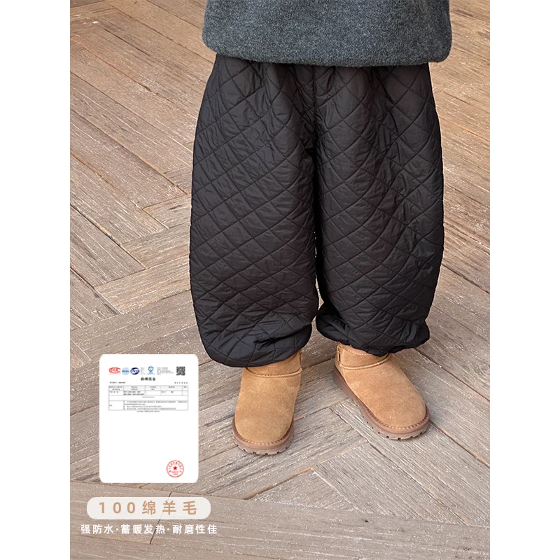 【清仓】略略童装儿童秋冬款裤子男童棉羊毛裤244KZ1818