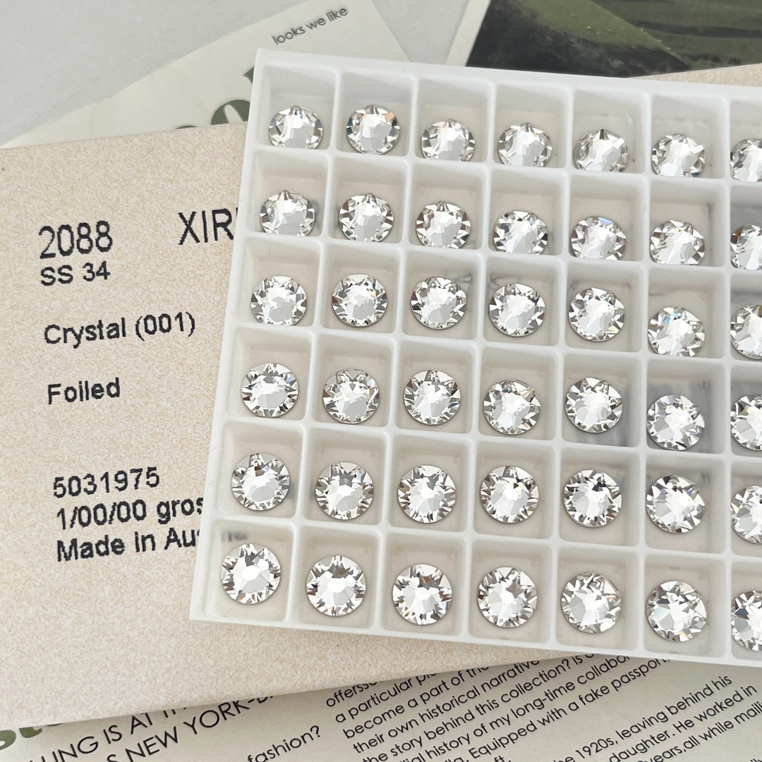 美甲钻饰品正品华子2088平底SS34《7.0MM》多颜色6颗超闪高品质