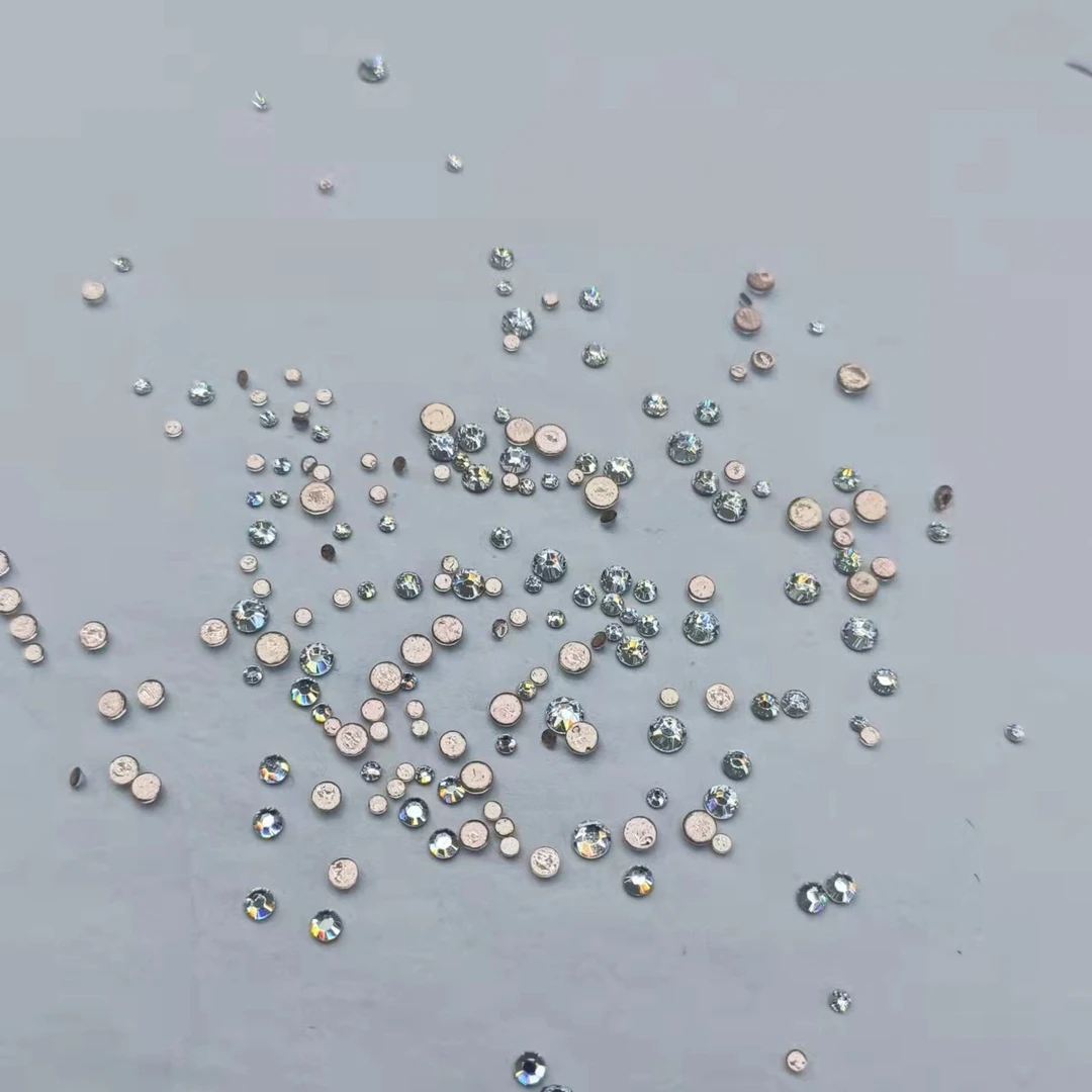 美甲钻饰品施家元素平底烫钻《1.5--3.2MM》混尺寸水晶白100颗