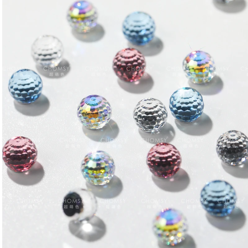 美甲饰品 奥地利正品华子平底8/6/4MM穹顶4869灯泡球U 美甲钻饰