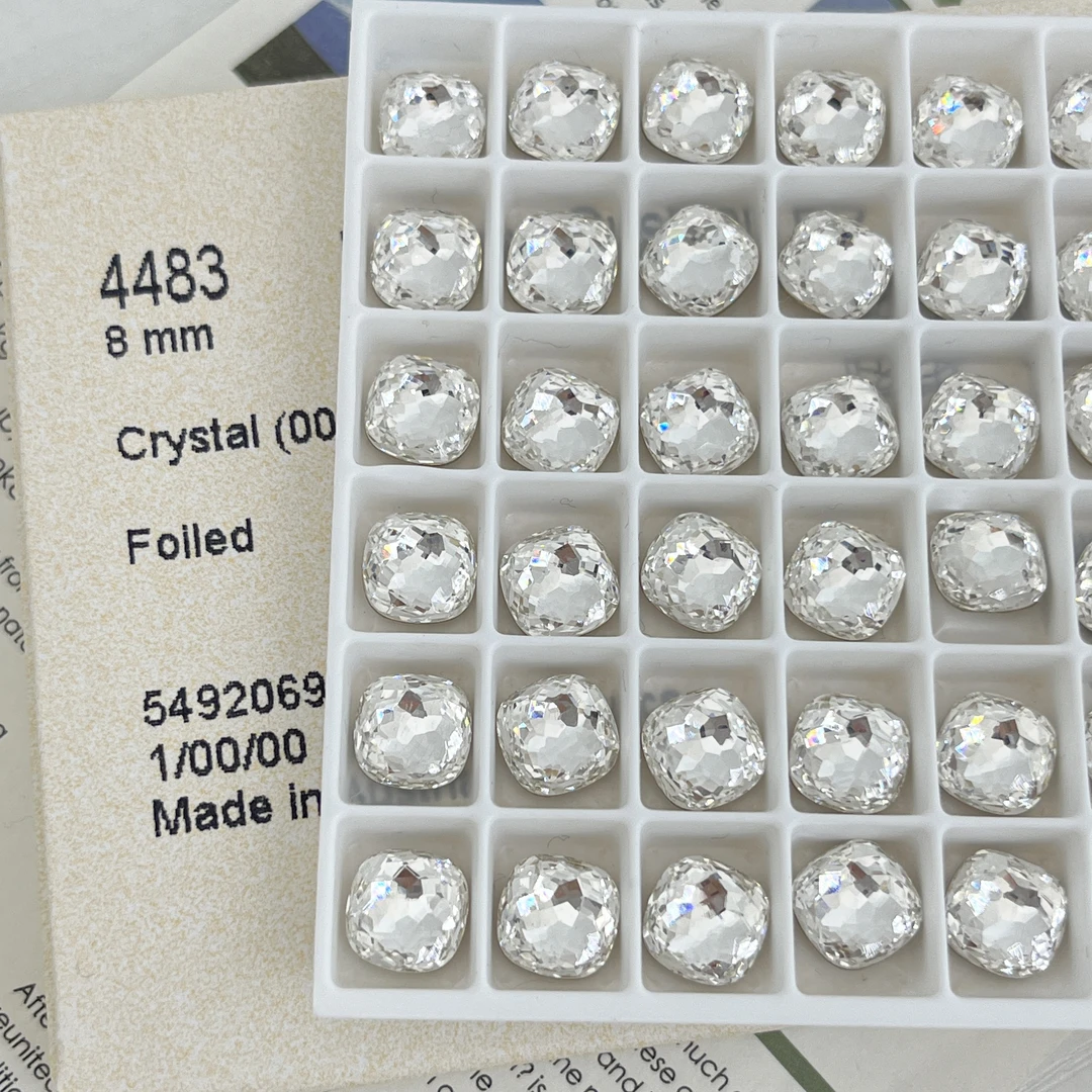 28号美甲饰品奥地利正品华子4483穹顶肥方8MM精工高品超闪1颗美甲