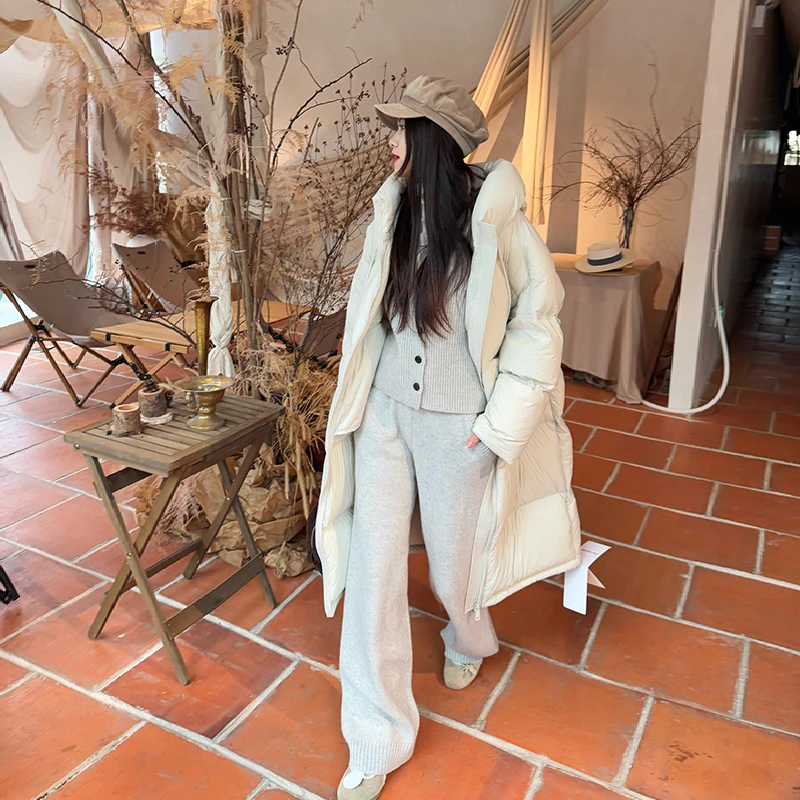 【VIINS】保暖超轻鹅绒韩版冬季宽松长款羽绒服3609