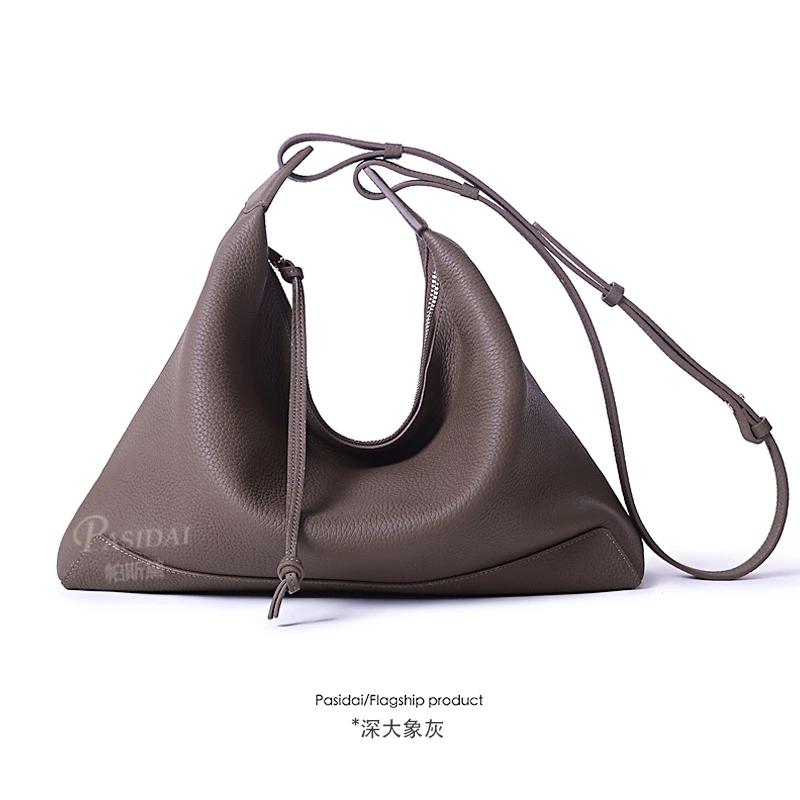 头层牛皮风筝流浪包大号设计师款托特腋下Hobo包通勤单肩斜挎女包