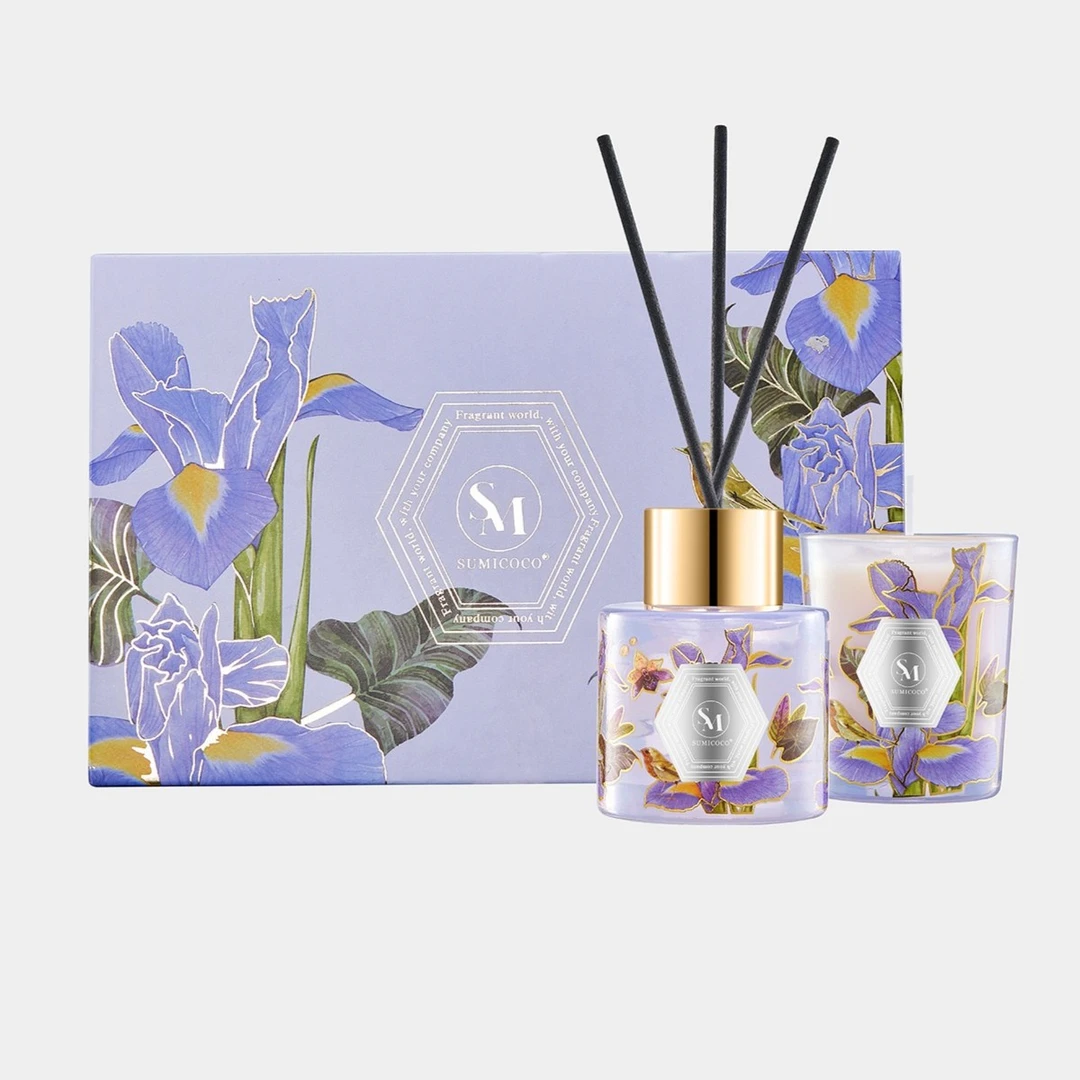 SUMICOCO繁花系列香氛香薰礼盒香薰蜡烛家用卧室散香器女生日礼物