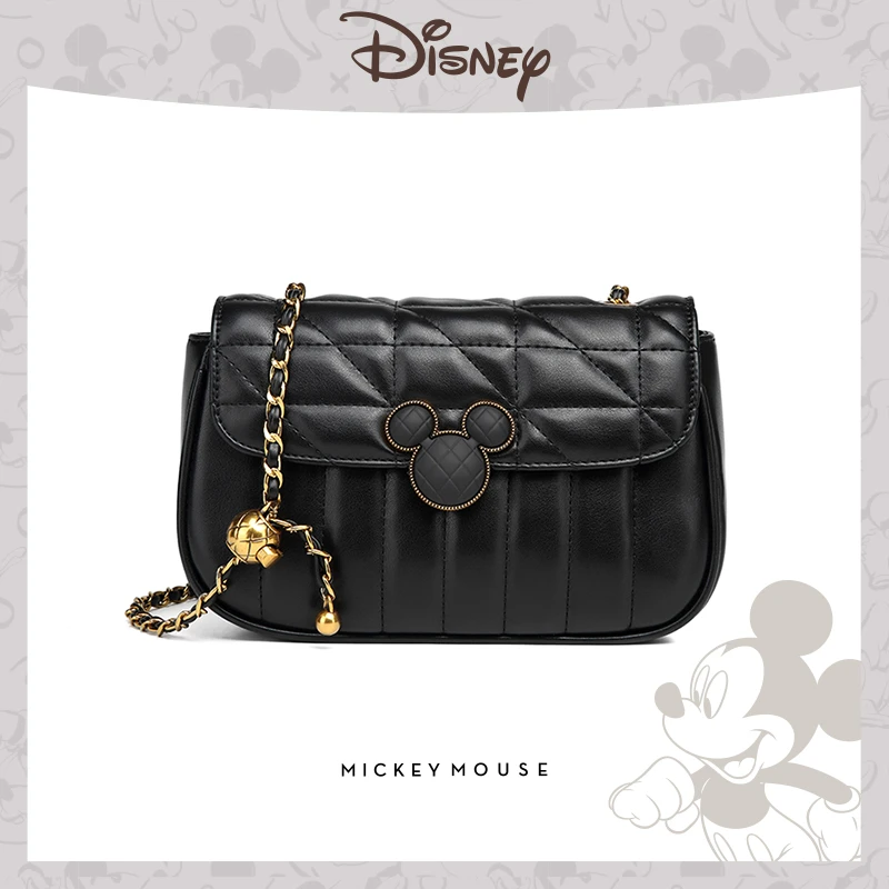 Disney/迪士尼新款米奇轻奢绣线斜跨小香风小金球小方包