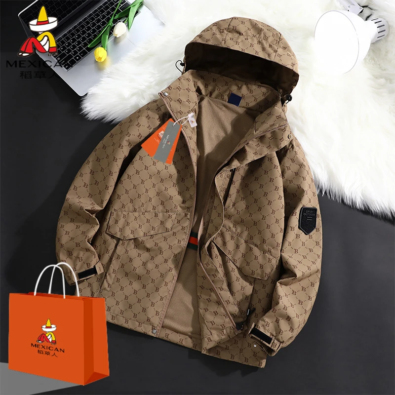 Mexican/稻草人外套男2025年春秋款运动休闲潮流户外情侣夹克潮流