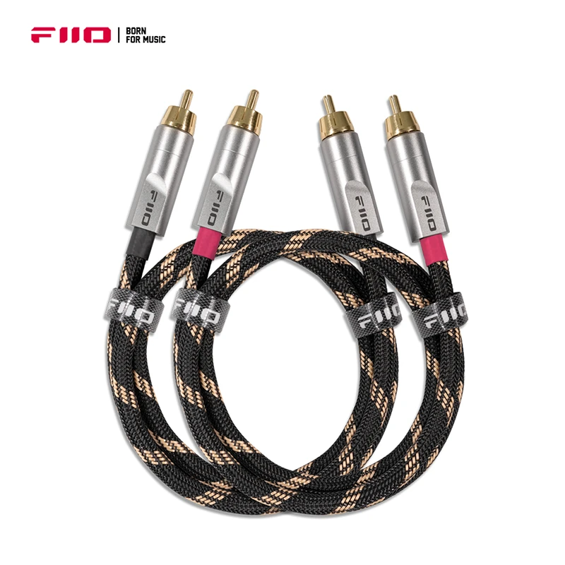 FiiO/飞傲LR-RCA4 双RCA音频线功放音响双莲花连接线红白信号线