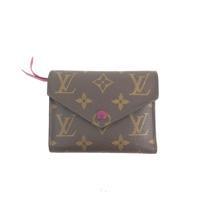 95新 LouisVuitton/路易威登 安洁利知之老花豆豆短款钱包18446