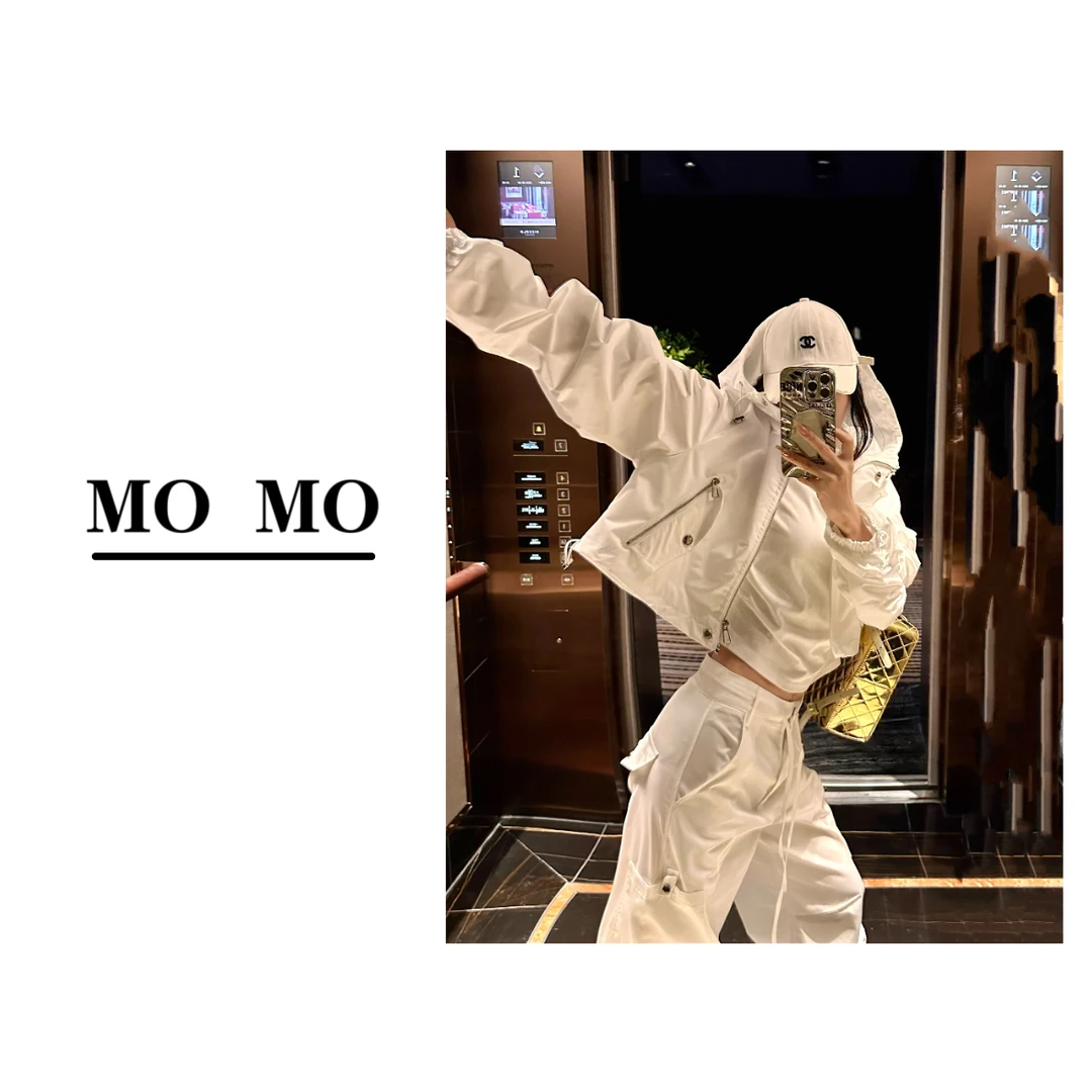 MOMO 【云顶冲锋衣】 2025新款纯色弹力袖冲锋衣简约百搭外套女潮