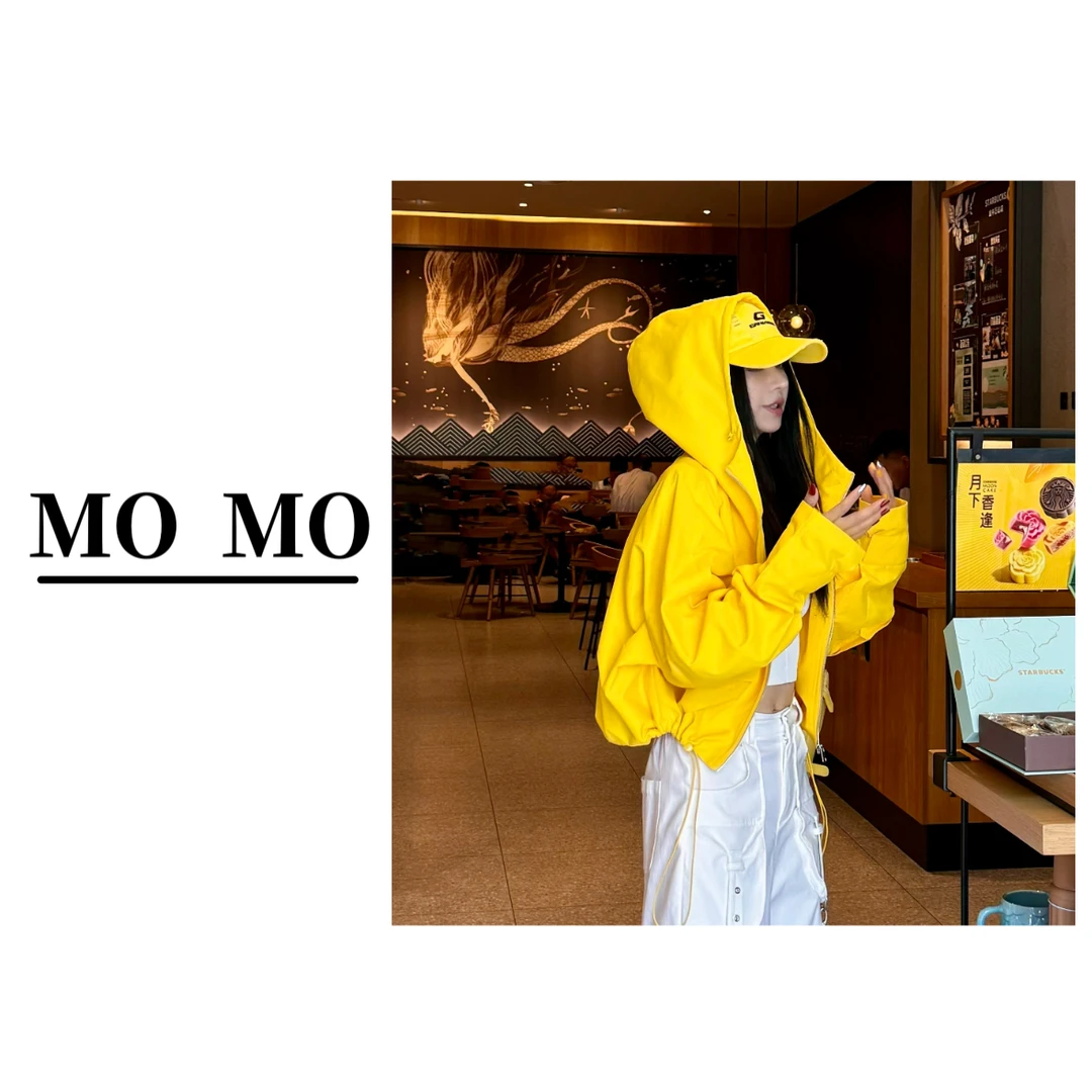MOMO  【金色时光冲锋衣】2025早春新款设计百搭短款工装外套休闲