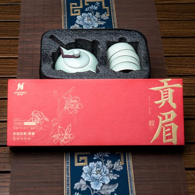 【建宁府】小方片贡眉白茶兰花香持久高品质好茶1条180g