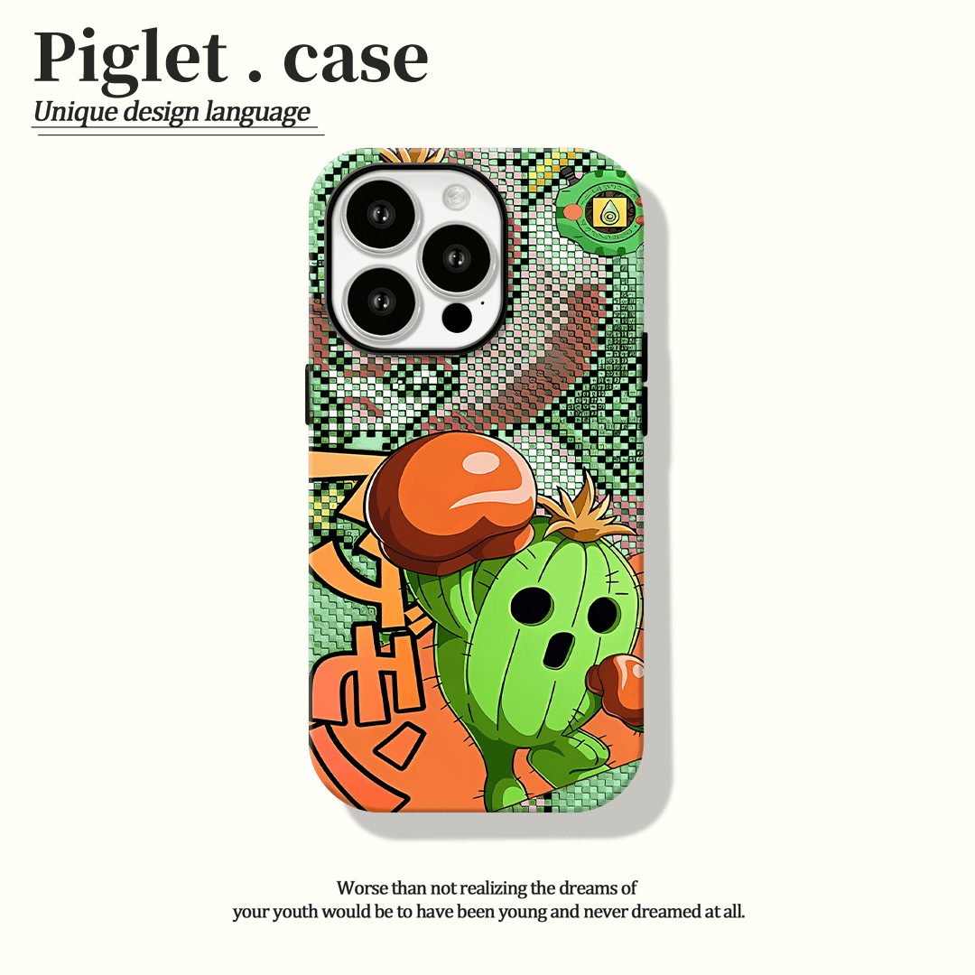 适用苹果15手机壳仙人掌兽iphone14菲林软壳11/12/13全包创意卡通