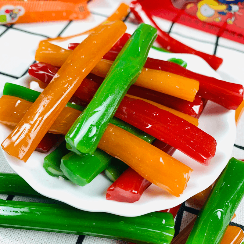 【14.9抢约68根】诚宝庄酸Q棒软糖怀旧糖果小时候的粘牙糖拉丝糖