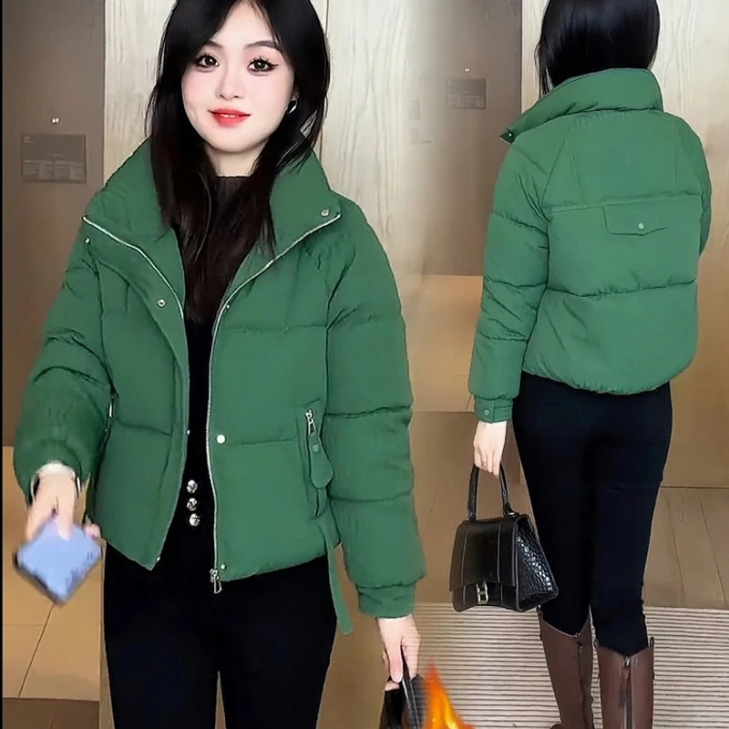 小个子加厚保暖小香风棉服女冬季新款时尚立领棉衣外套洋气面包服