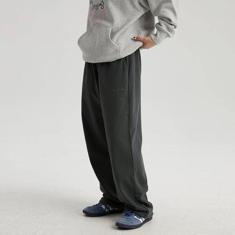 WASSUP直筒可收脚卫裤男秋冬透气休闲裤男士户外简约百搭潮流纯色