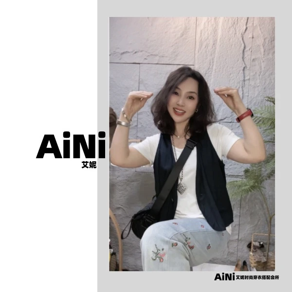 《妮推荐》艾妮新款休闲一粒扣棉麻百搭小马甲6301（有竹节棉麻）