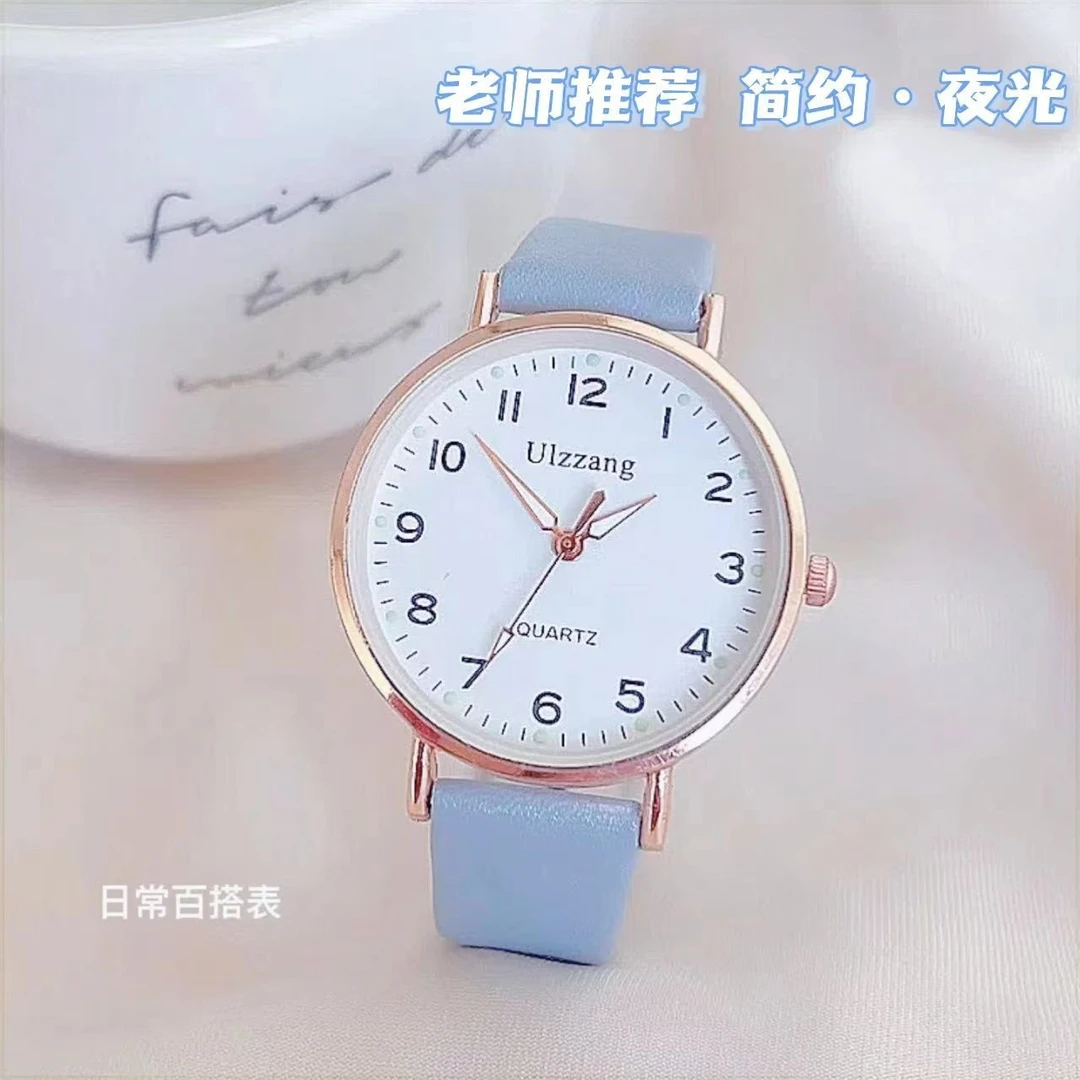 考试专用手表男女高中学生潮流韩版简约森系石英女表ins学院风