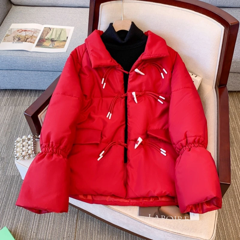 大码女装冬装新款时尚显瘦宽松百搭保暖洋气服棉衣外套-QD3660