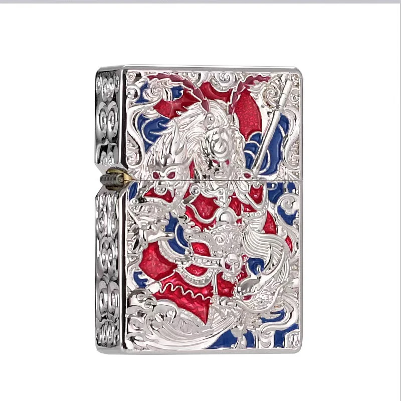 佐罗ZORRO打火机珐琅彩齐天大圣盔甲油机