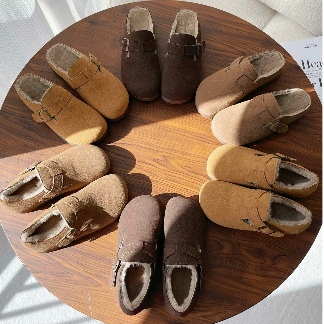 XGXC冬季新款保暖一脚蹬勃肯女鞋加绒鞋-XG7817/XG7818