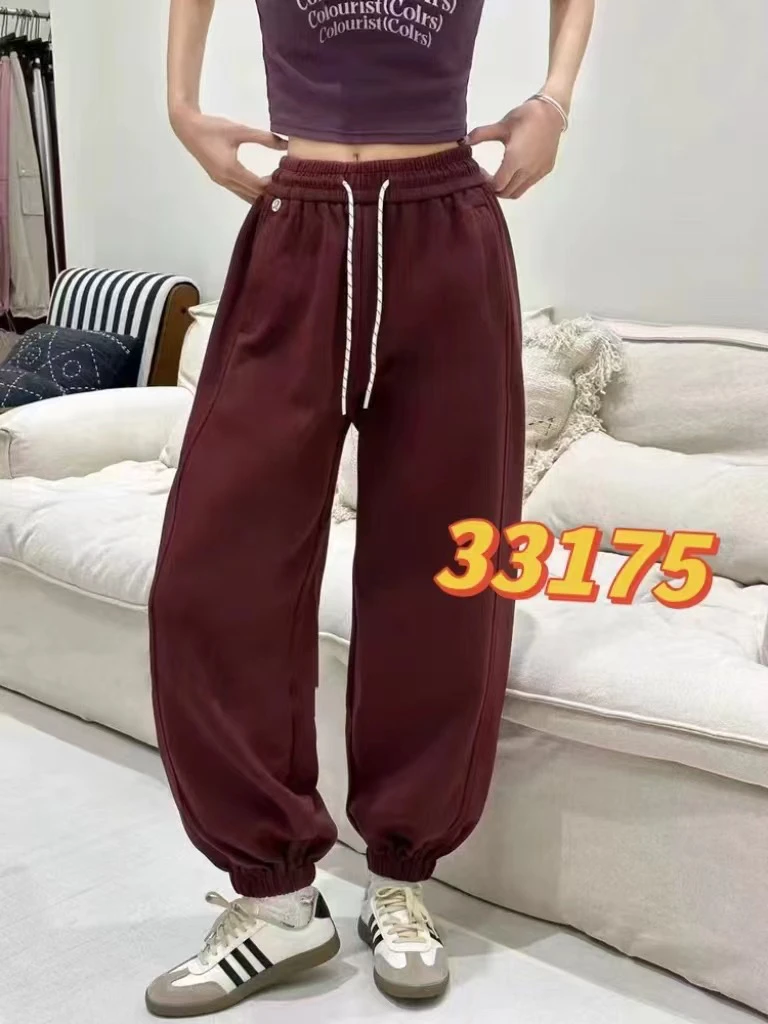 新款加绒卫裤女33175#