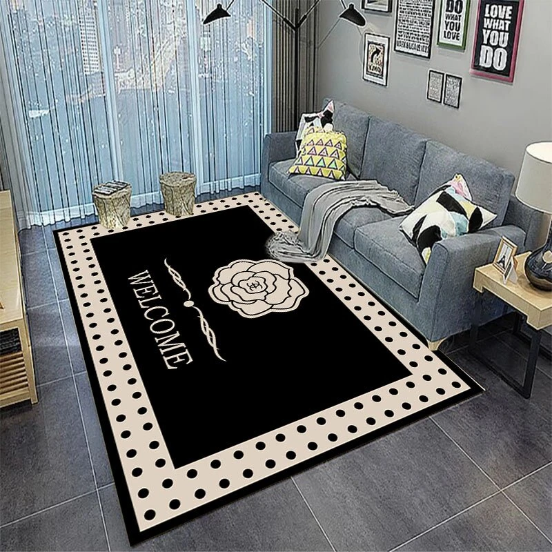 10客厅大尺寸--点点简约网红裁剪客厅沙发衣帽间防滑地毯
