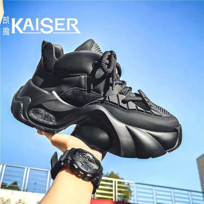 KAISER/凯撒·正品男鞋新款潮流运动跑步鞋子男款黑武士休闲老爹鞋