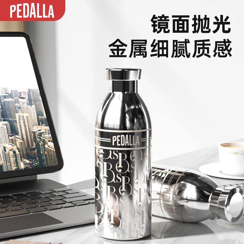 PEDALLA/佩达拉香港水杯密码水杯创意简约大容量镜面创意316保温