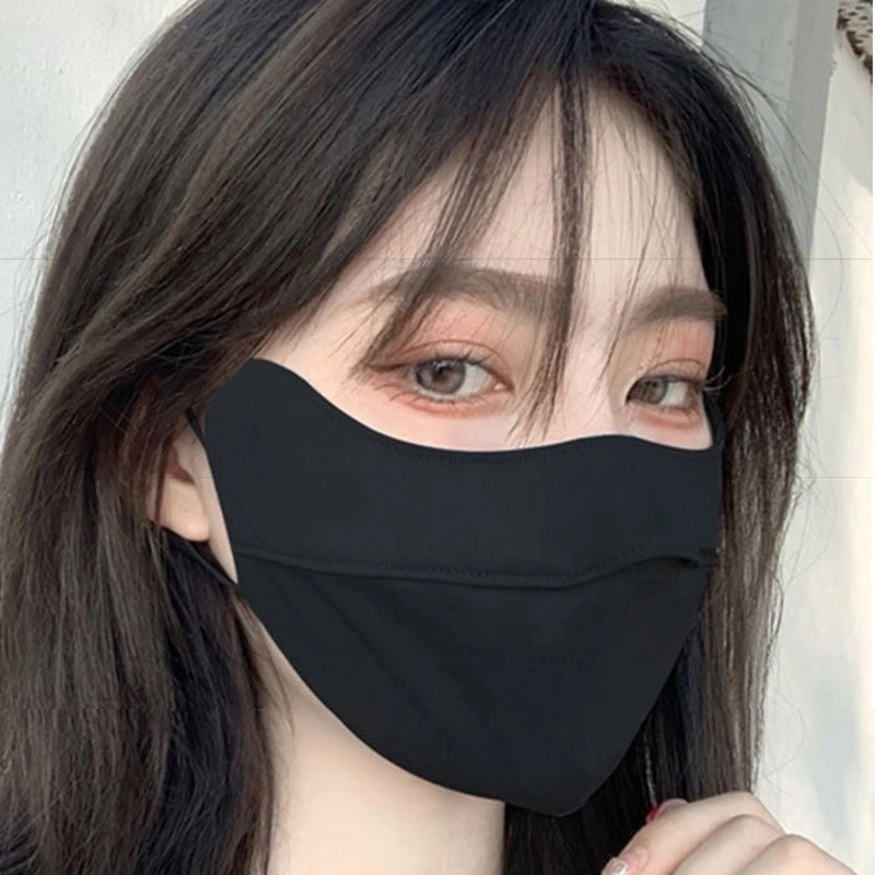 护眼角防晒面罩夏季女立体口罩防紫外线防尘冰丝时尚透气薄款春夏