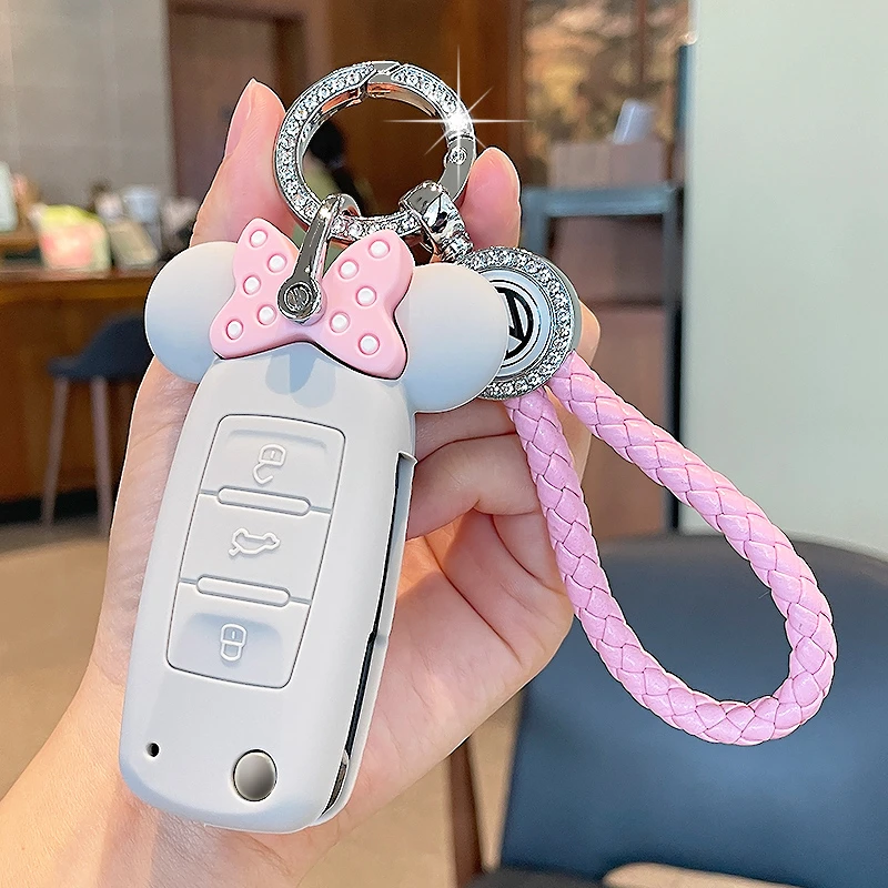 适用于大众速腾钥匙套女宝来cc迈腾polo探岳途岳帕萨特汽车钥匙包