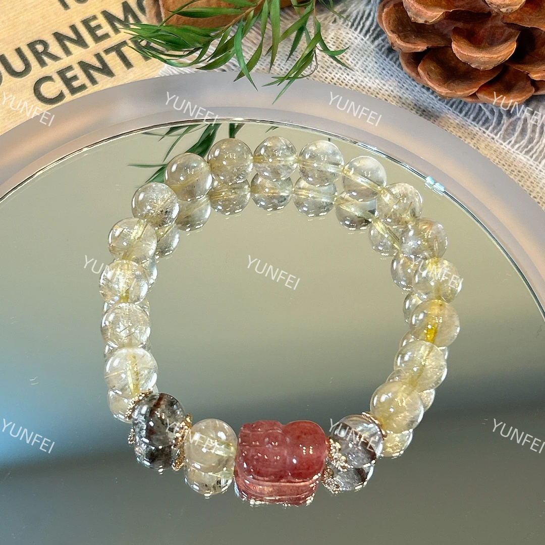 【金发晶貔貅】天然水晶原创小众设计