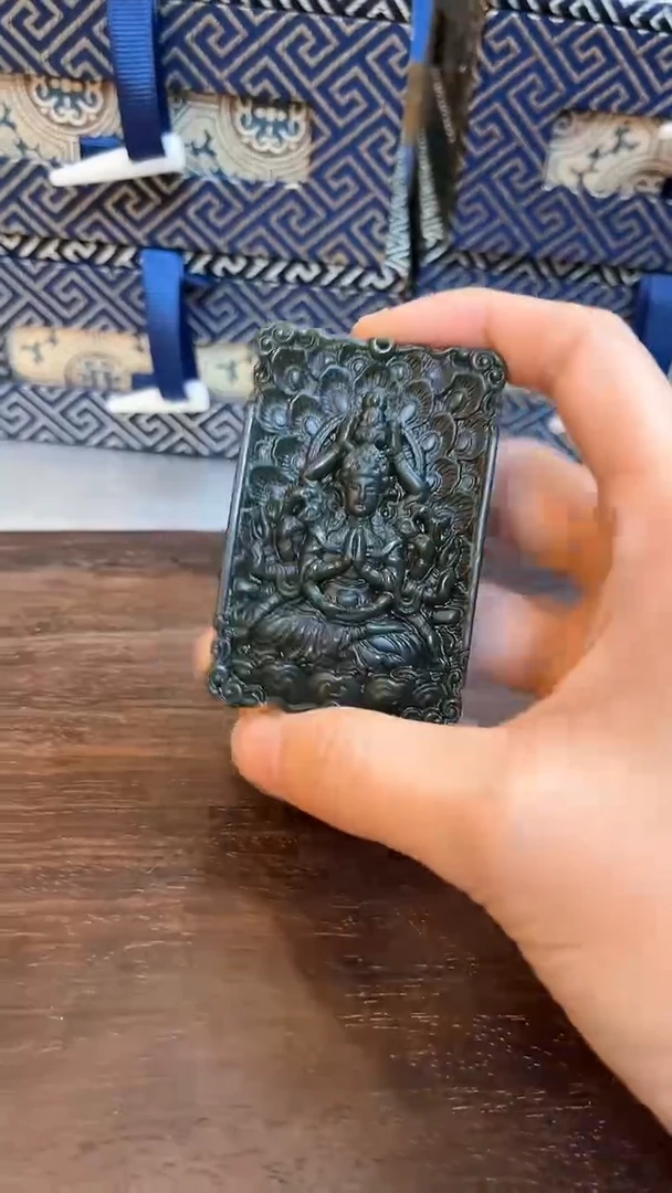 【闪购商品】和田玉玉牌未镶嵌和田玉挂件千手观音T004