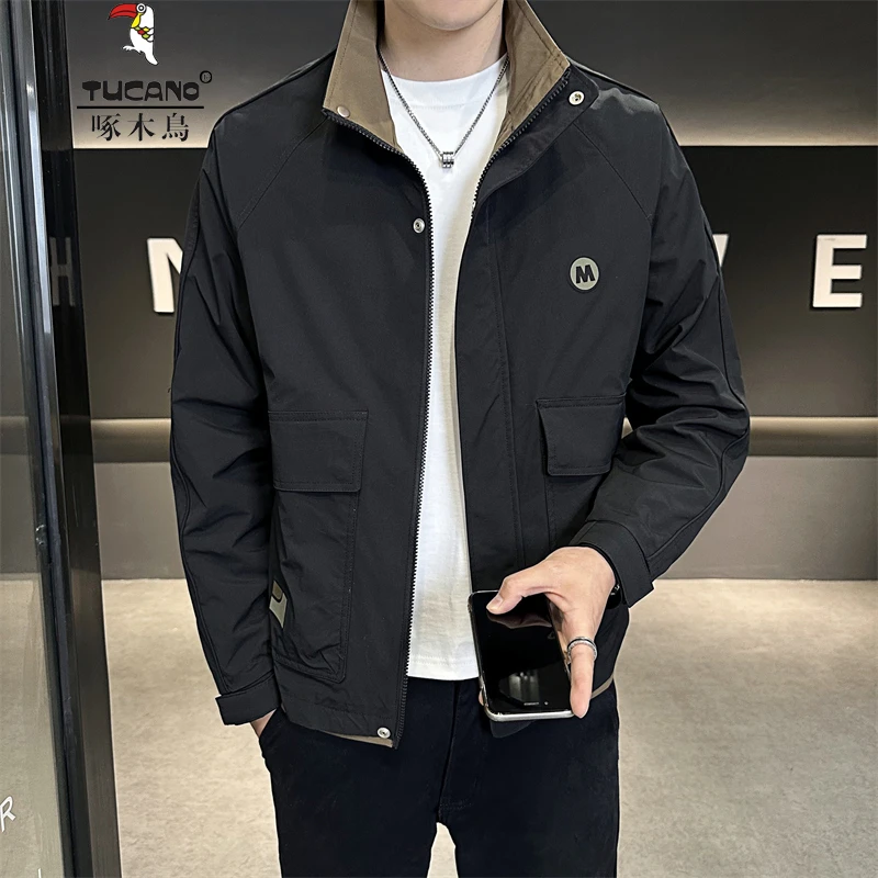 TUCANO/啄木鳥新款男装立领夹克中青年帅气宽松外套清新时尚