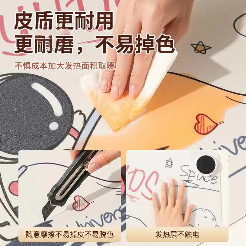 【马上制造局】加热桌垫美甲店卡通加热鼠标垫超大发热暖桌垫冬天