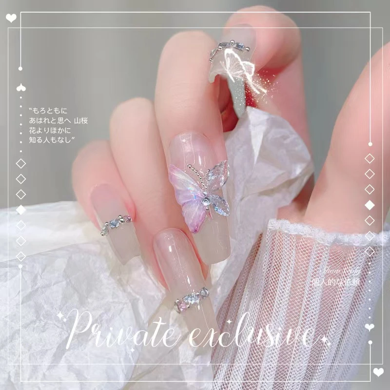 【马上制造局】5A锆石冰透马眼招财蝴蝶DIY蝴蝶超闪美甲钻爆闪