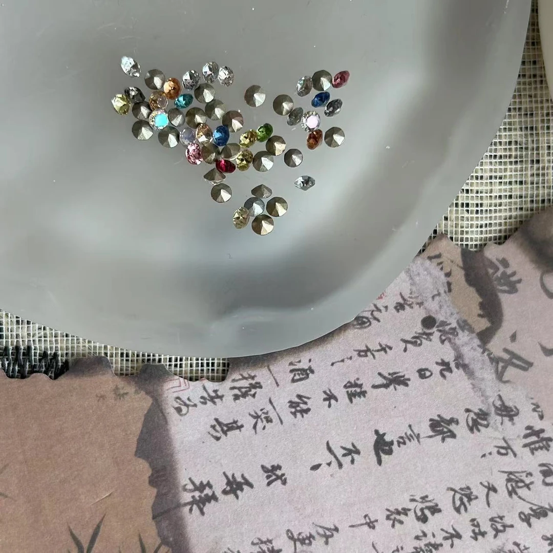 【马上制造局】精品尖底圆混彩33切高品K9水晶玻璃美甲饰品钻1052