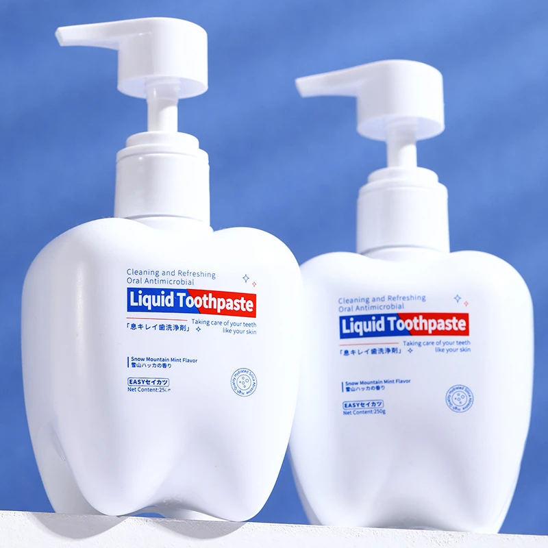 益生菌口气清新净齿洁白牙齿按压式液体牙膏雪山薄荷味